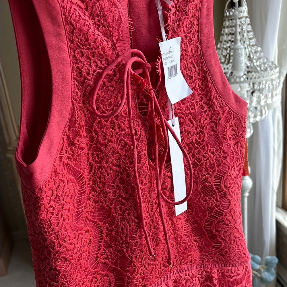 Adelyn Rae Lace Up Front Dress - Picture 8 of 8